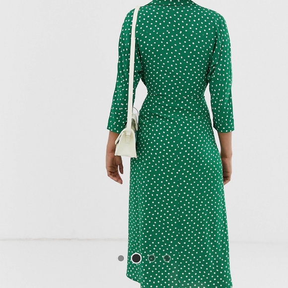WHISTLES Selma Polka Dot Midi Dress - Picture 5 of 7
